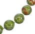 Southwest Authentic Sterling Silver Unakite Bead Necklace RX115236